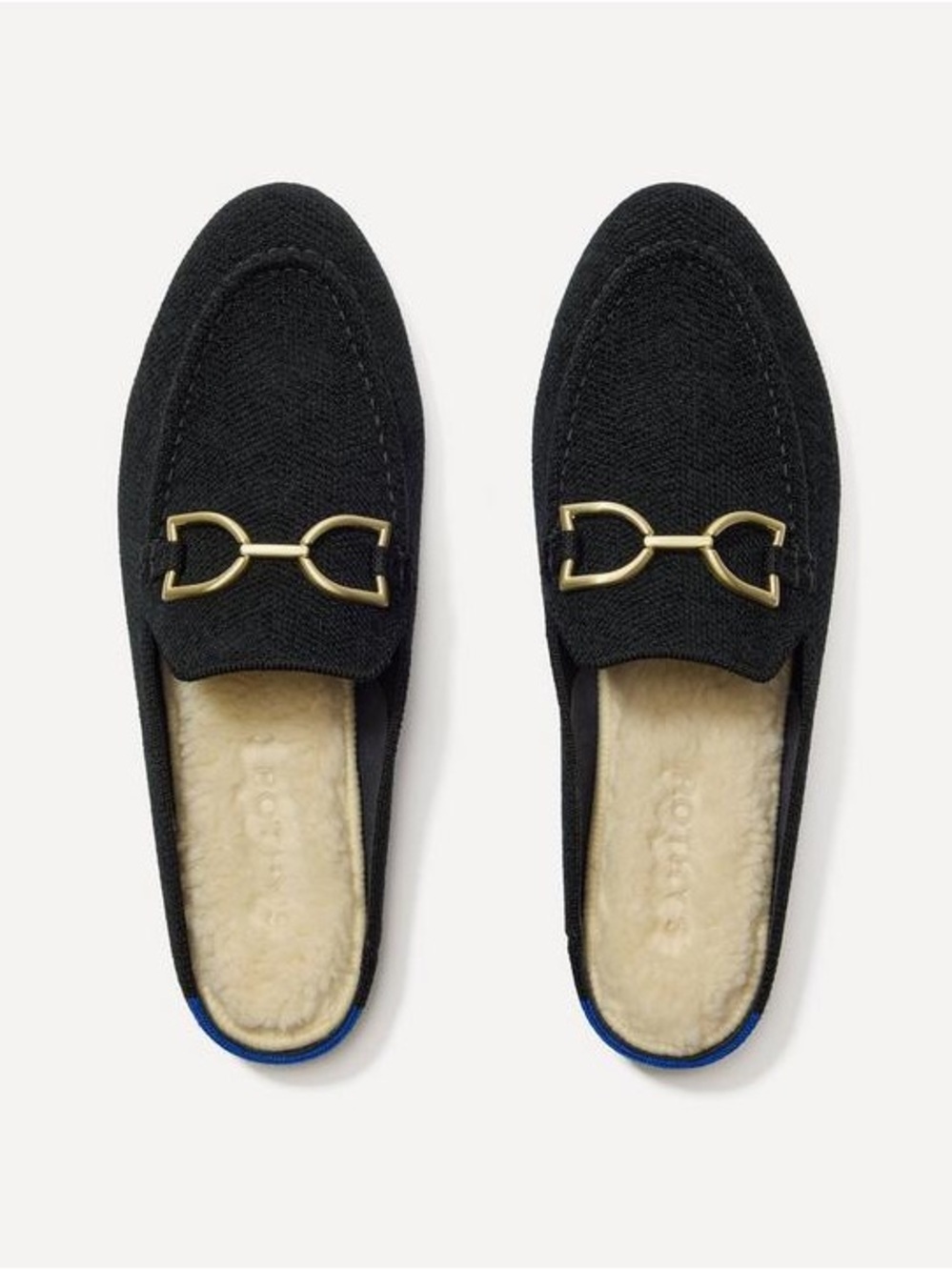 Rothy's “The ReVelvet Cozy Bit Loafer Mule” in ReVelvet Black